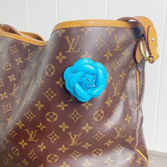 Camellia Flower Vegan Leather Magnetic Bag Charm