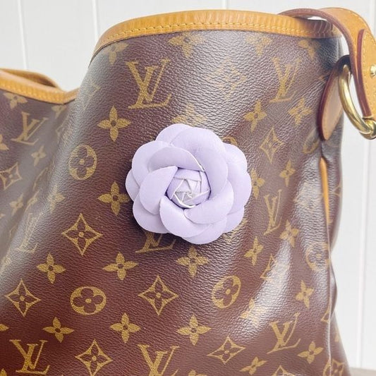 Camellia Flower Vegan Leather Magnetic Bag Charm
