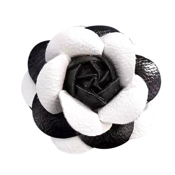 Camellia Flower Vegan Leather Bag Charm