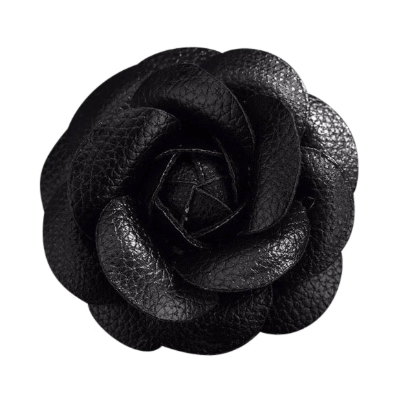 Camellia Flower Vegan Leather Magnetic Bag Charm