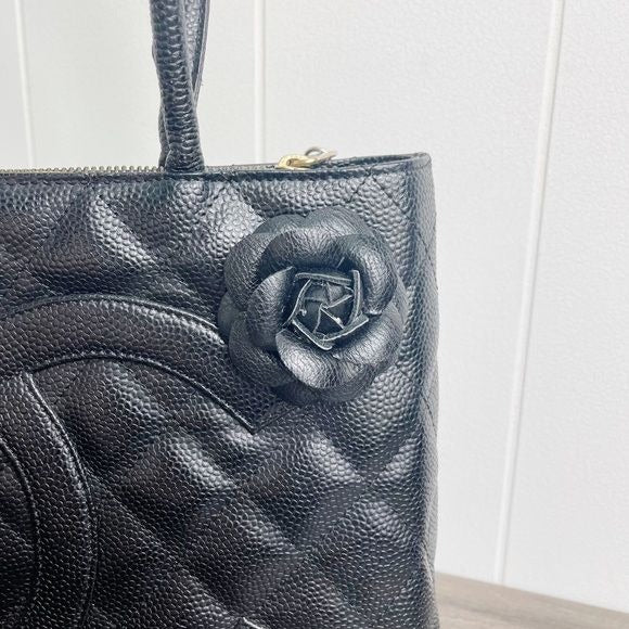 Camellia Flower Vegan Leather Magnetic Bag Charm